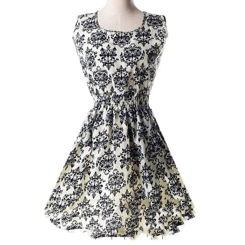 Plus Size Floral Chiffon Sleeveless Dress - ActOn