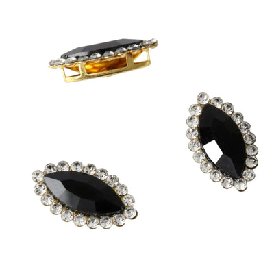 Colorful Glass Teardrop Rhinestone Hair Accessories