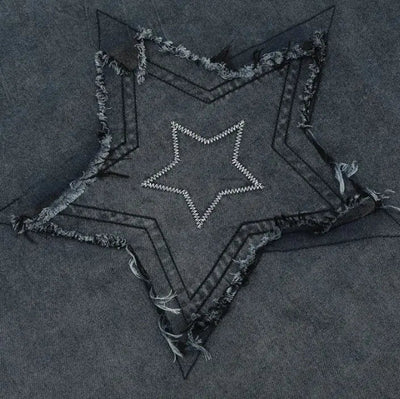 Punk Denim Short - sleeved T-shirt For Men - ActOn