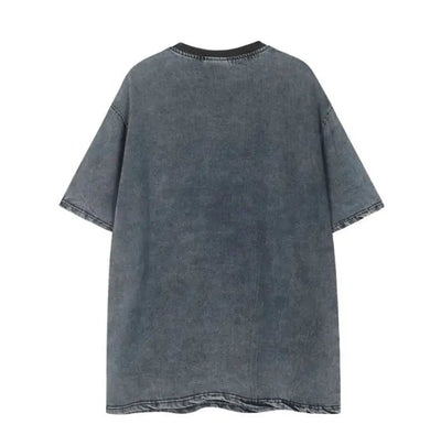 Punk Denim Short - sleeved T-shirt For Men - ActOn