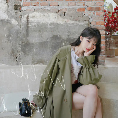 2020 Women's Double-Breasted Puff Sleeve Blazer