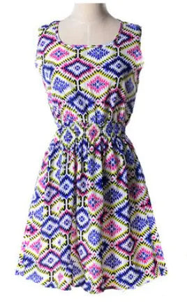 2018 Summer Plus Size Floral Chiffon Dress and Skirt