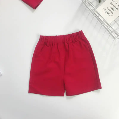 Boys' Summer Suit Set with Shorts and T-Shirt (3 Pieces)