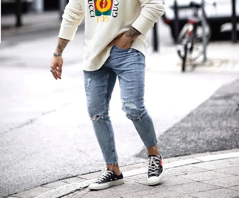 Ripped Ankle Pants for Men - ActOn