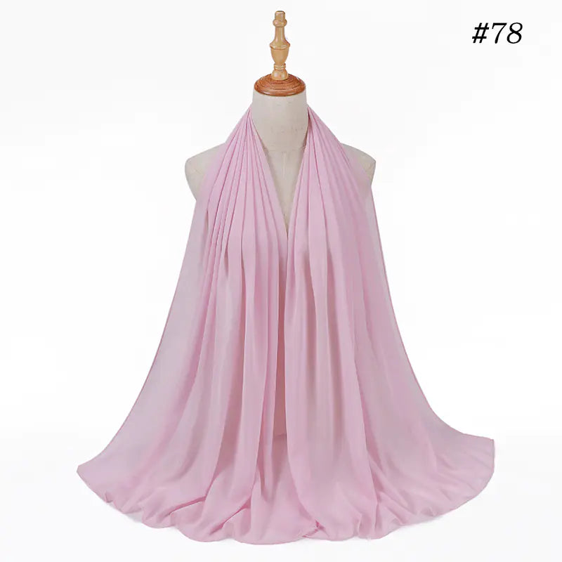 86 Color Pearl Chiffon Bubble Scarf for Women