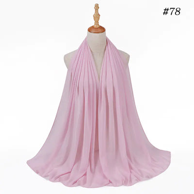 86 Color Pearl Chiffon Bubble Scarf for Women