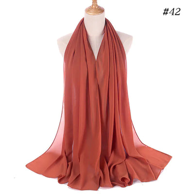 86 Color Pearl Chiffon Bubble Scarf for Women