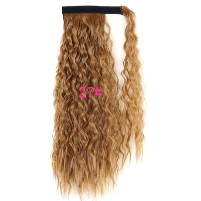 Velcro Ponytail Hair Extension for Curly Water Ripple