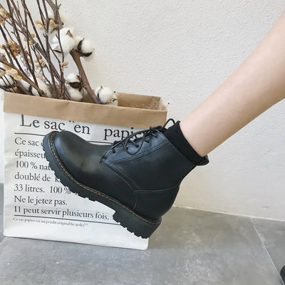 Vintage High-Top Lace-Up Martin Boots for Women