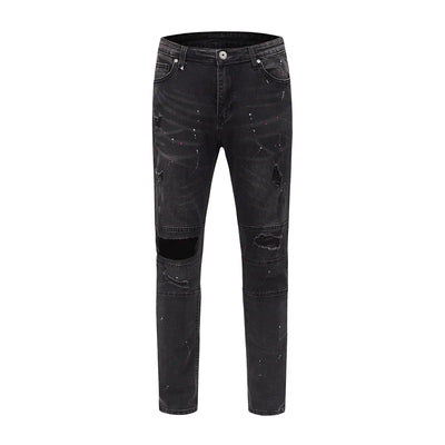 High Street Kanye Spray-Painted Slim-Fit Jeans