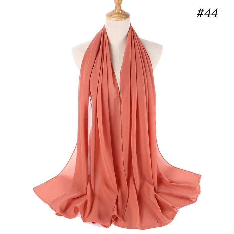 86 Color Pearl Chiffon Bubble Scarf for Women