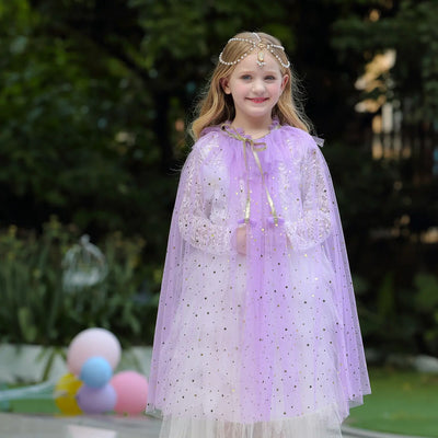 Elsa Cape for Girls - Frozen Themed Halloween Costume