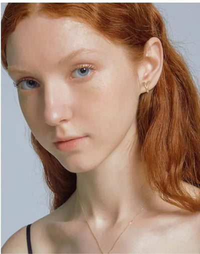 S925 Silver Needle Letter Earrings for Women