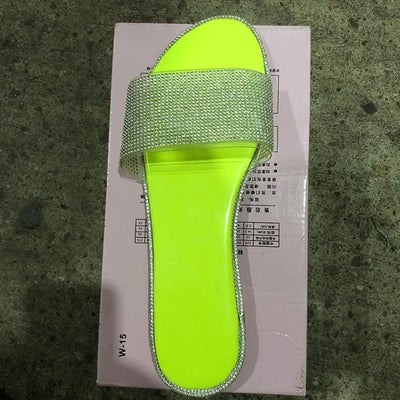 Large Rhinestone Sandals and Slippers for Women