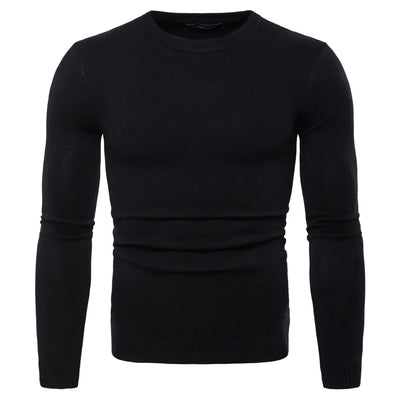 Men's Long Sleeve Round Neck Knitted Sweater