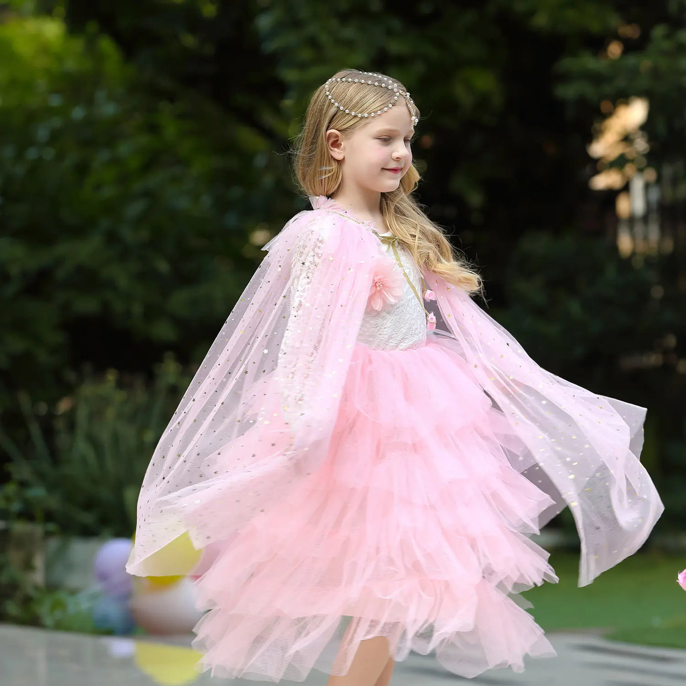 Elsa Cape for Girls - Frozen Themed Halloween Costume