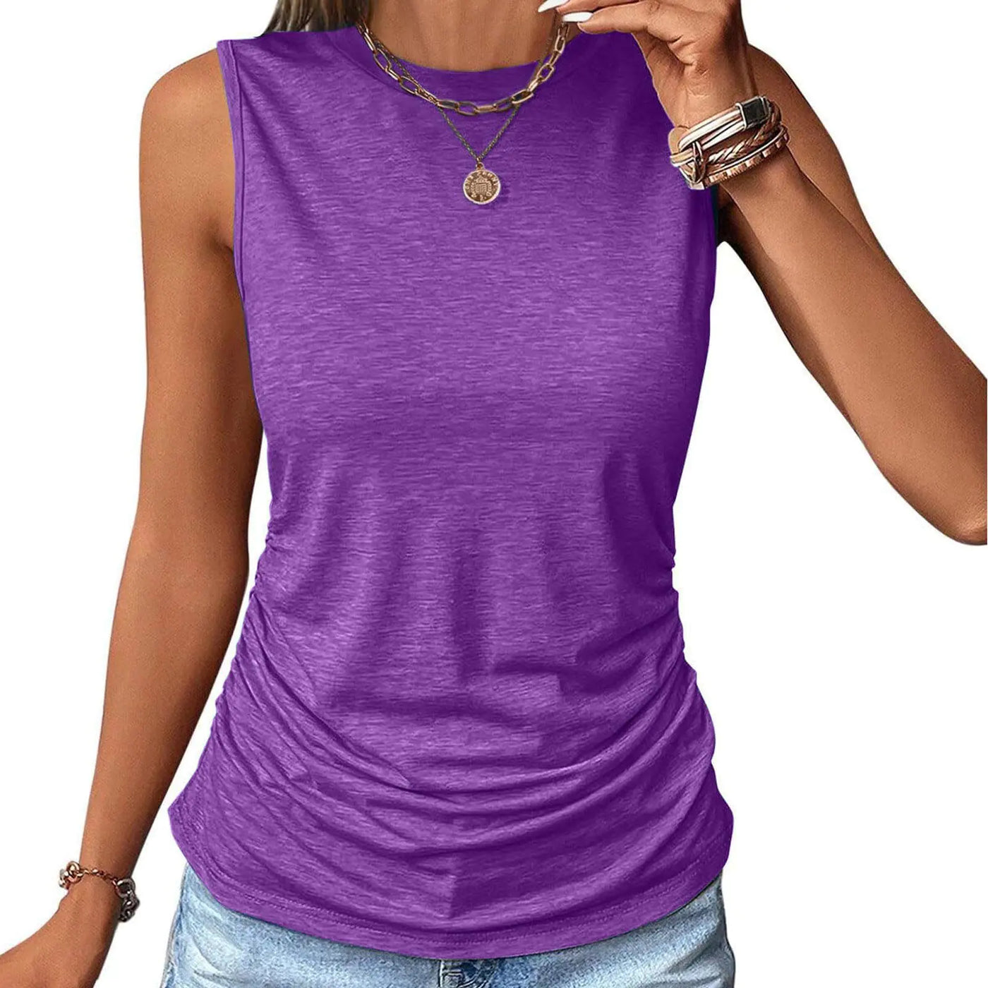 2024 Women's Summer Solid Color Sleeveless Top