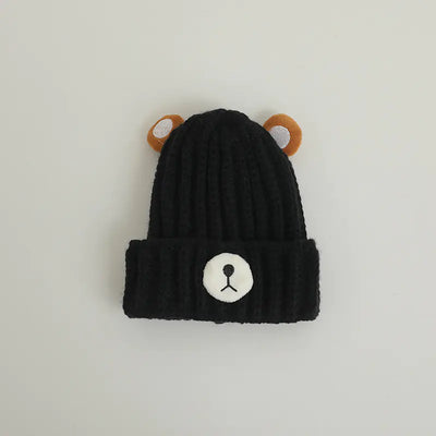 Knitted Bear Hat in Candy Color Woolen Style