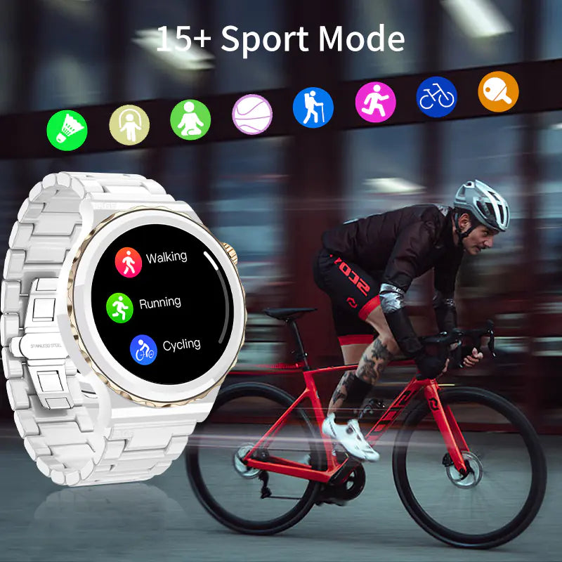 Bluetooth Smart Watch with Heart Rate and Call Alerts