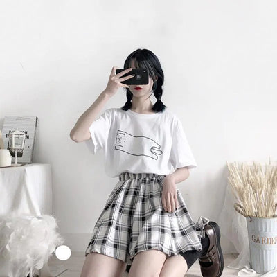 Loose Plaid Skirt for Women's Fashion Style