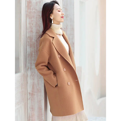 Double-Breasted Double-Faced Cashmere Coat