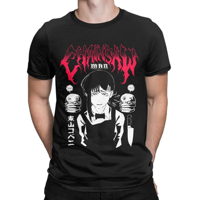 Men's Cotton T-Shirt with Retro Anime Scene Design