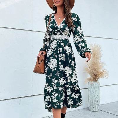 2023 Women's Fashion Asymmetrical Floral Dress